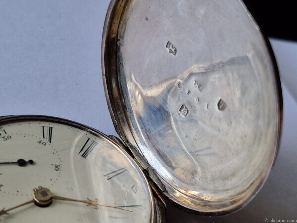 Solid Silver Liverpool Key Winding Full Hunter Pocket Watch
