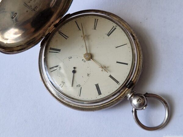 Solid Silver Liverpool Key Winding Full Hunter Pocket Watch
