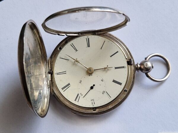 Solid Silver Liverpool Key Winding Full Hunter Pocket Watch