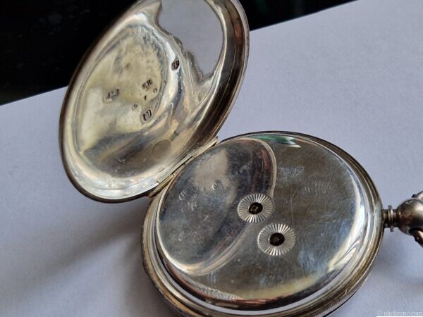 Solid Silver Liverpool Key Winding Full Hunter Pocket Watch