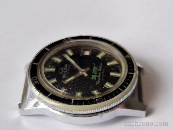 Vintage Divers Buler Swiss 21 Jewel Jemaflex 30 ATM project Watch