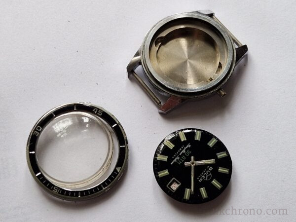 Vintage Divers Buler Swiss 21 Jewel Jemaflex 30 ATM project Watch