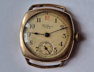 Vintage Military Trench Waltham watch Dennison cased 1 WWI Vintage Military Trench Waltham watch Dennison cased rolled gold 29mm