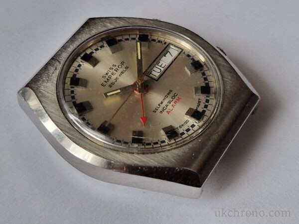 Vintage SWISS EMPEROR Cal. AS 5008 Automatic ALARM 25 Jewels Watch Day Date
