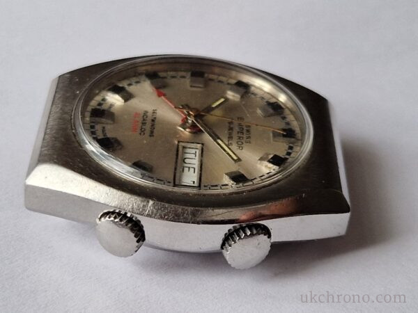 Vintage SWISS EMPEROR Cal. AS 5008 Automatic ALARM 25 Jewels Watch Day Date