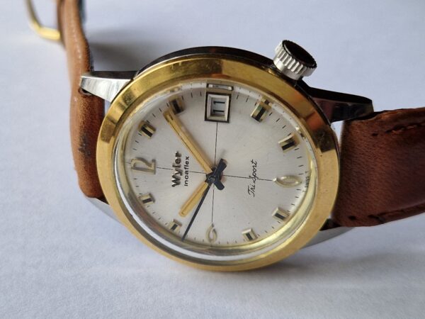 Vintage WYLER incaflex Tri Sport watch ref 0035.14 manual wind watch