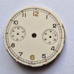 Military Lemania chronograph dial