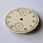 Military Lemania chronograph dial