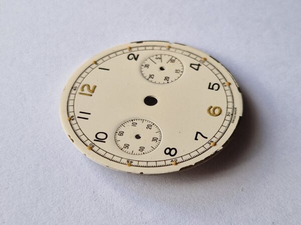 Military Lemania chronograph dial