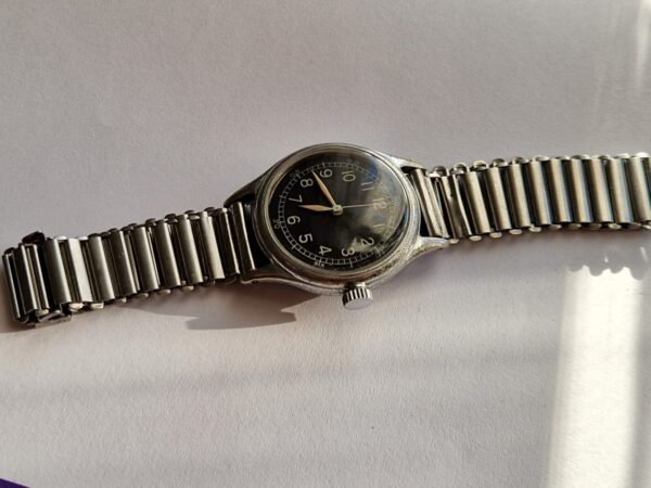WW2 Military Bulova Type A-11 watch on Military Bonklip bracelet