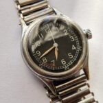 WW2 Military Bulova Type A-11 watch on Military Bonklip bracelet