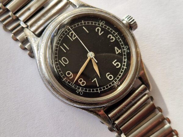 WW2 Military Bulova Type A-11 watch on Military Bonklip bracelet