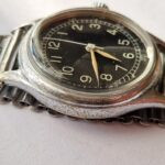 WW2 Military Bulova Type A-11 watch on Military Bonklip bracelet