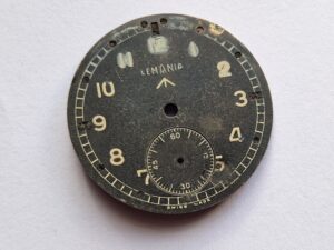 WWW British military Lemania watch dial 1 Dirty Dozen WWW British military Lemania watch dial