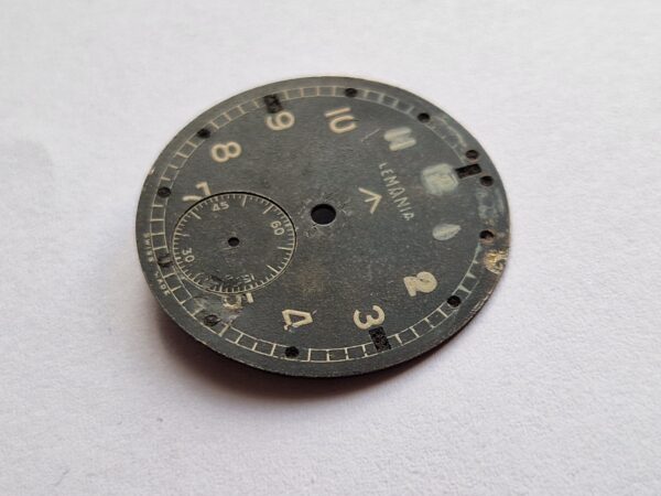 Dirty Dozen WWW British military Lemania watch dial