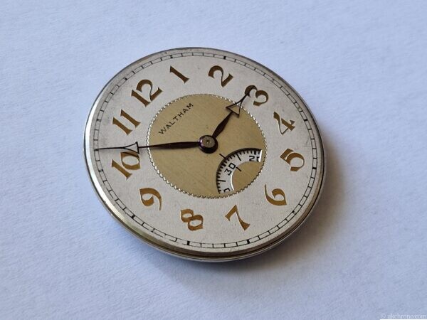 Vintage Waltham Digital Seconds Pocket Watch Movement c.1920