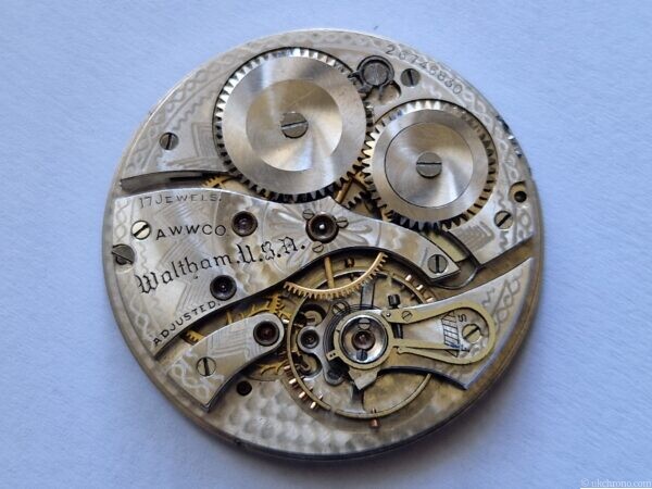Vintage Waltham Digital Seconds Pocket Watch Movement c.1920