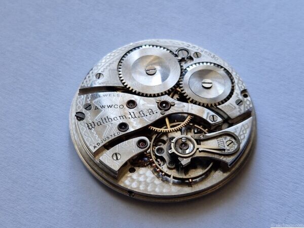 Vintage Waltham Digital Seconds Pocket Watch Movement c.1920