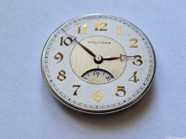Vintage Waltham Digital Seconds Pocket Watch Movement c.1920