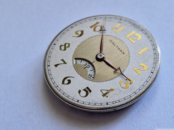 Vintage Waltham Digital Seconds Pocket Watch Movement c.1920