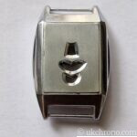 Art Deco Jump Hour Wristwatch Case Swiss Chrome Case Unused