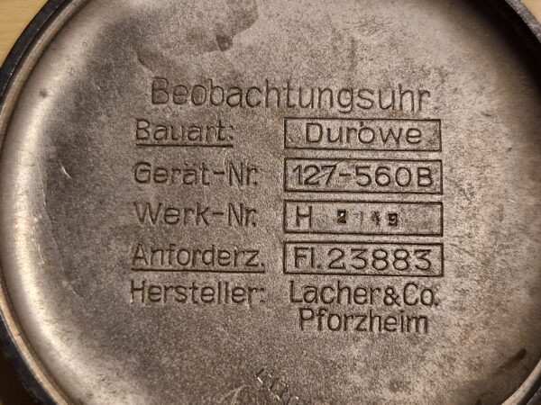 Original Laco Durowe D5 Pocket Watch Case 55mm FL23883 Beobachtungsuhr WWII