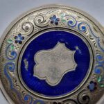 silver Enamel Full hunter Cylinder pocket watch