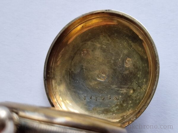 silver Enamel Full hunter Cylinder pocket watch