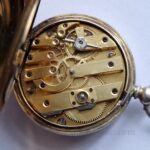 silver Enamel Full hunter Cylinder pocket watch