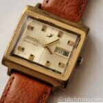 vintage ENICAR Sherpa 100 watch TV Cased Gold plated