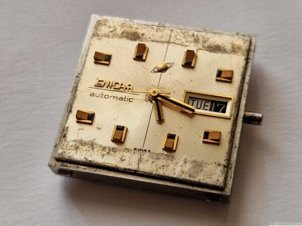 vintage ENICAR Sherpa 100 watch TV Cased Gold plated