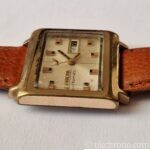 vintage ENICAR Sherpa 100 watch TV Cased Gold plated