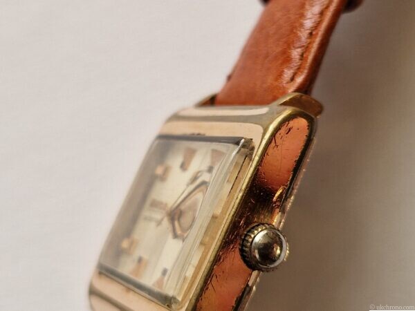vintage ENICAR Sherpa 100 watch TV Cased Gold plated