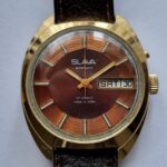 vintage Military SLAVA automatic day date watch