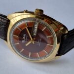 vintage Military SLAVA automatic day date watch