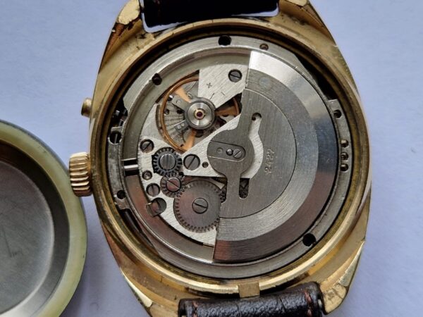 vintage Military SLAVA automatic day date watch