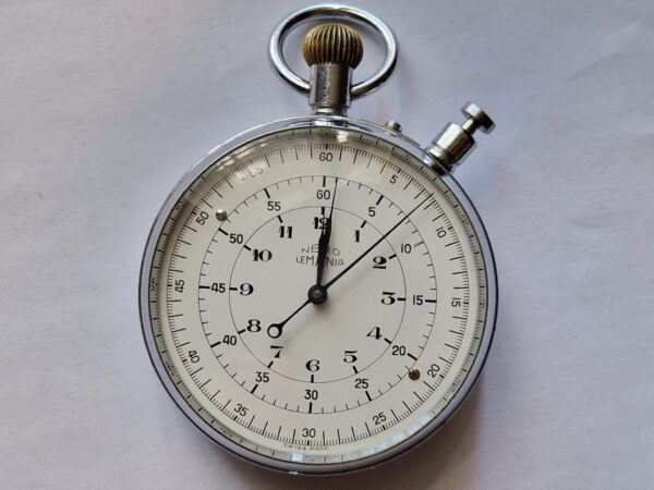 vintage Nero LEMANIA Stop Watch 12Hr counter for BBC