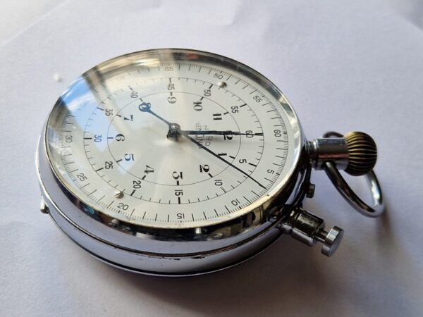 vintage Nero LEMANIA Stop Watch 12Hr counter for BBC