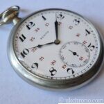 vintage Zenith open face pocket watch fitted with the hand-wound Zenith Calibre 18-28-31 movement.