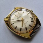vintage gents ZENITH Auto Sport gold plated watch