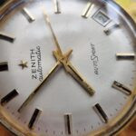 vintage gents ZENITH Auto Sport gold plated watch