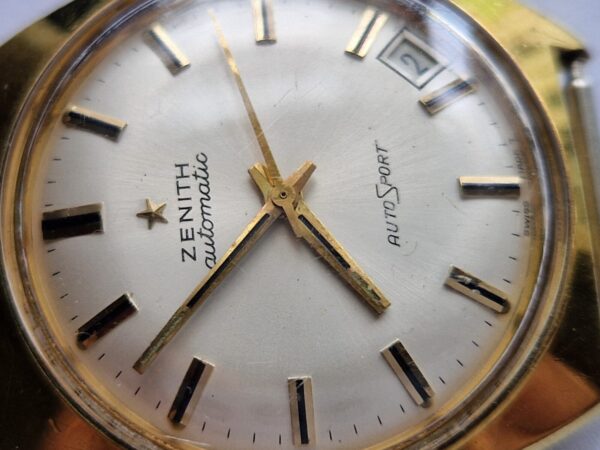 vintage gents ZENITH Auto Sport gold plated watch