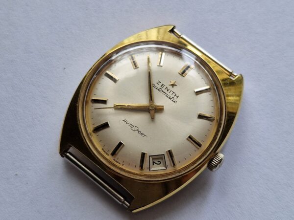 vintage gents ZENITH Auto Sport gold plated watch cal 2552 PC