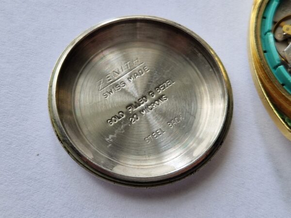 vintage gents ZENITH Auto Sport gold plated watch