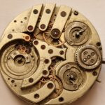 Antique Double Barrel Pocket Watch Movement incomplete project
