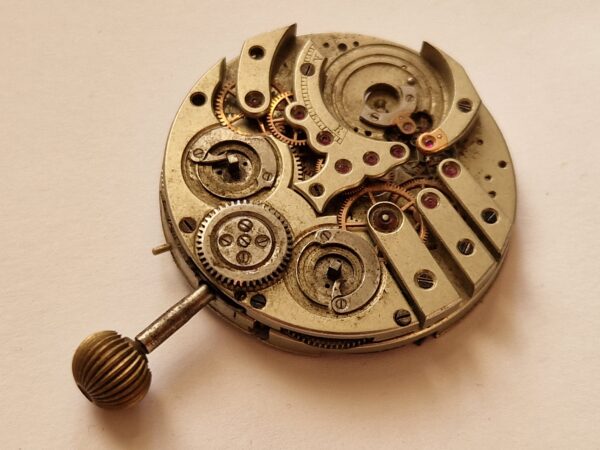 Antique Double Barrel Pocket Watch Movement incomplete project