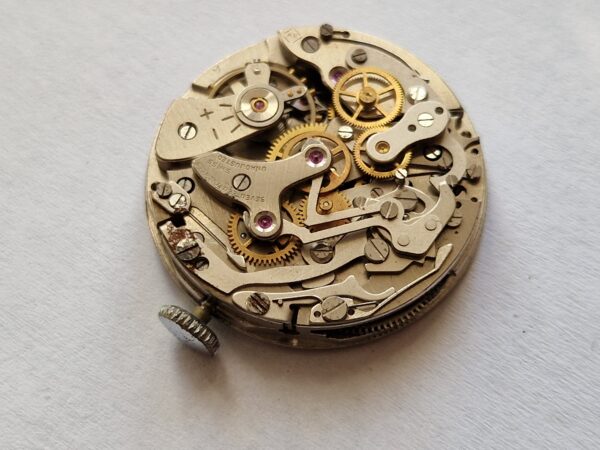 Vintage Landeron 248 Chronograph Watch Movement with Dial, Hands & Crown – Project