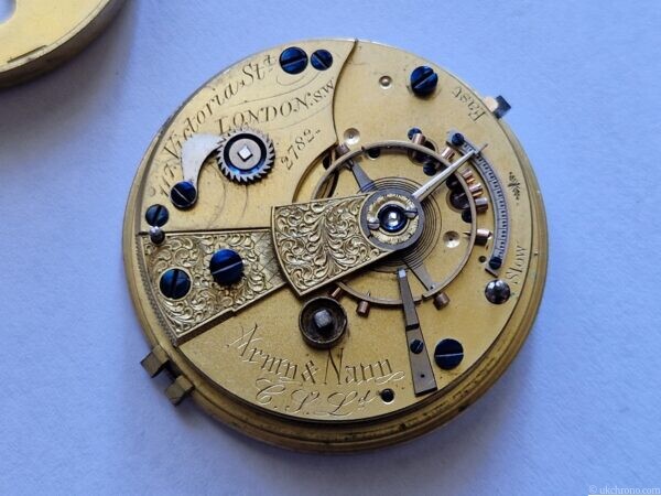 Antique Mappin & Webb Fusee Key Winding Pocket Watch Movement with Dial – Project