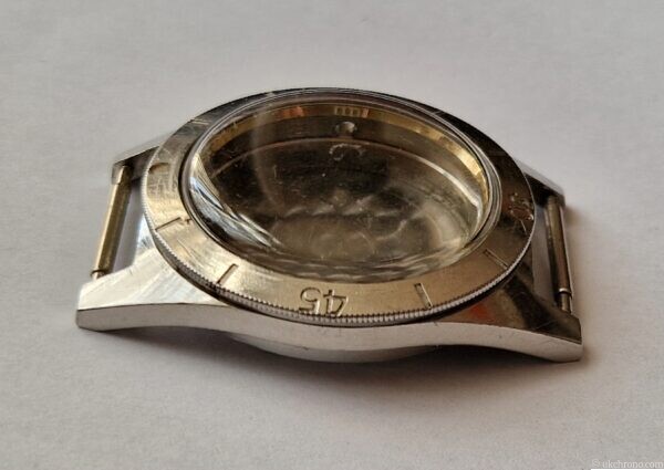 Vintage Favre-Leuba Day-Matic Waterdeep Diver Watch Case Only 36.5mm Stainless Steel Project