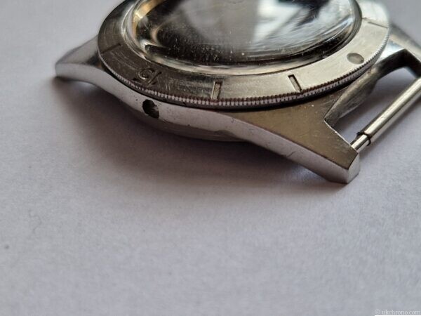 Vintage Favre-Leuba Day-Matic Waterdeep Diver Watch Case Only 36.5mm Stainless Steel Project